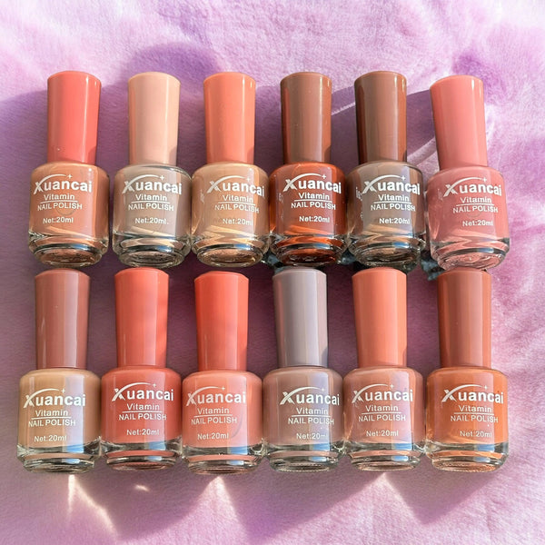 Xuancai Nail Polish Set - 12 Vibrant Colors for Summer