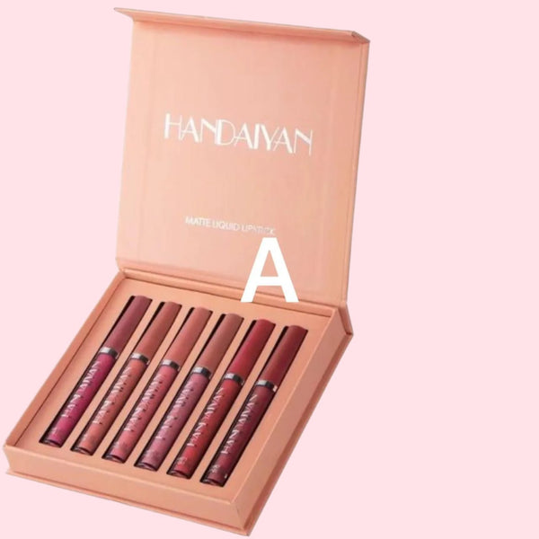 Handaiyan Matte Liquid Lipstick Set – 6 Long-Lasting Shades